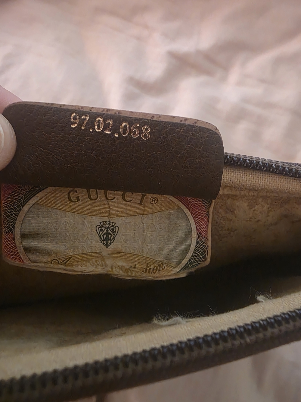 Vintage Gucci Beige and Brown Monogram Crossbody - Picture 7 of 7